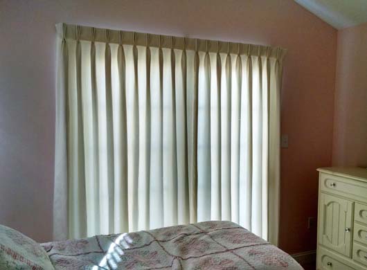 Custom Draperies in Bedroom