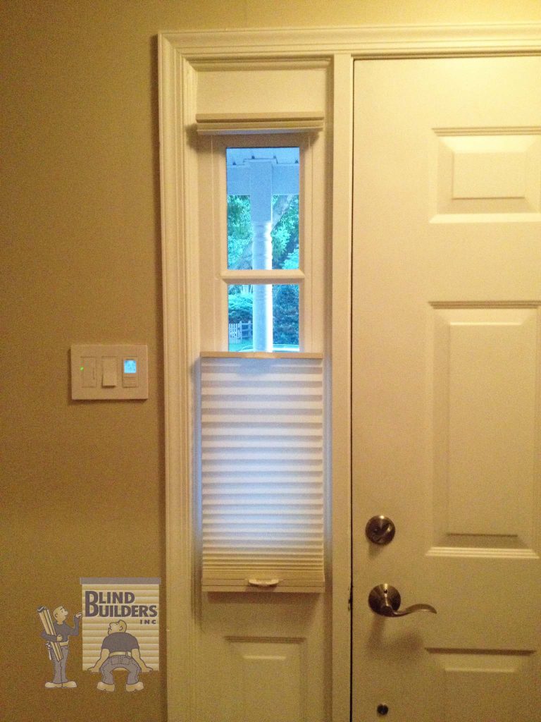 Duette® Celluar Shades on Side Door Window