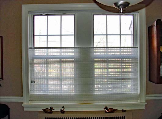 Woven Wood Shades in Kitchen