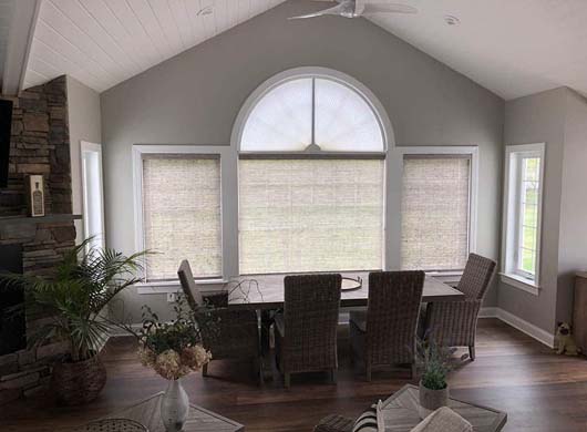 Woven Wood Shades in Hallway