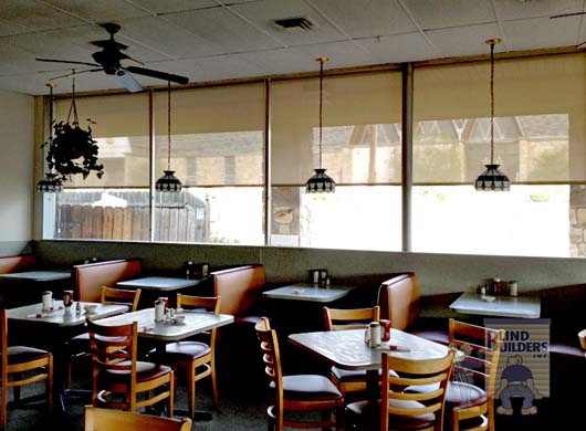 Roller Shades in Restaurant