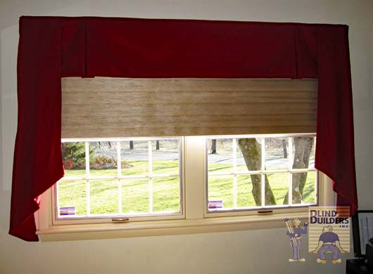 Custom Valance and Cellular Shades