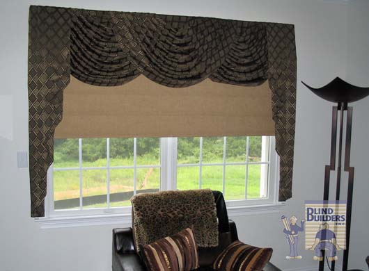 Custom Valance in Living Room