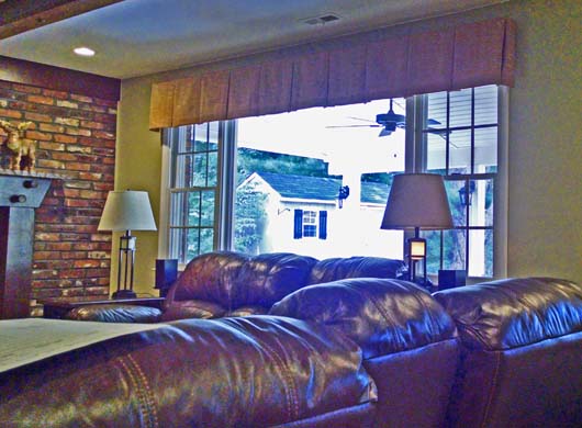 Custom Valance in Family Room