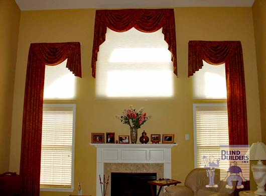 Custom Valance in Living Room