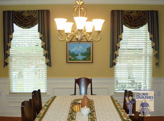 Custom Valance in the Dining Room