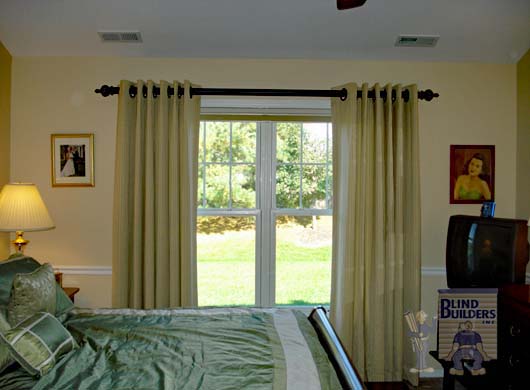 Custom Drapes in Bedroom