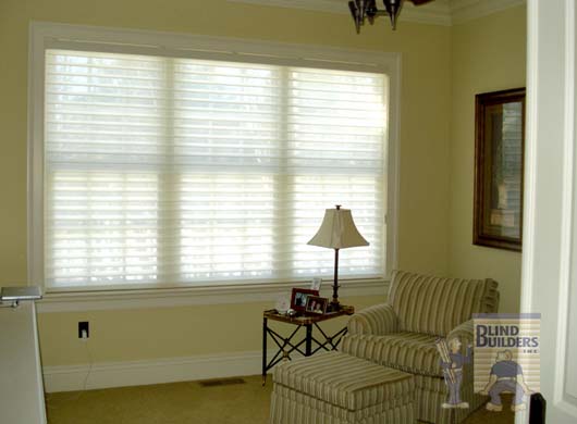 Silhouette® Sheer Shades in Bedroom