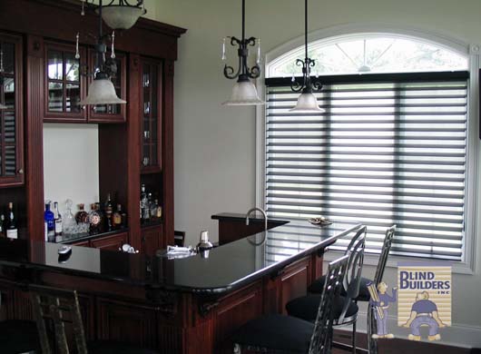 Silhouette® Sheer Shades in Bar Area